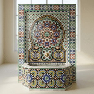 Fontaine en Zellige marocaine – Fontaine F-8