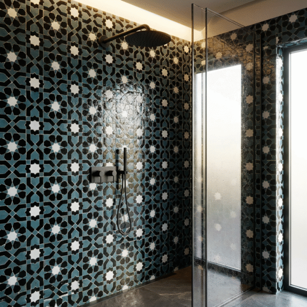 Shower_Tile_4 Carreau Zellige Marocain Authentique